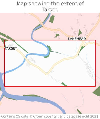 Map showing extent of Tarset as bounding box