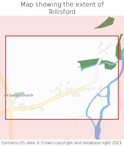 Map showing extent of Tellisford as bounding box