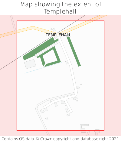 Map showing extent of Templehall as bounding box