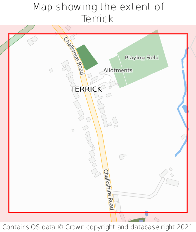 Map showing extent of Terrick as bounding box