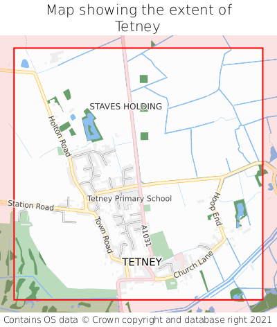 Map showing extent of Tetney as bounding box