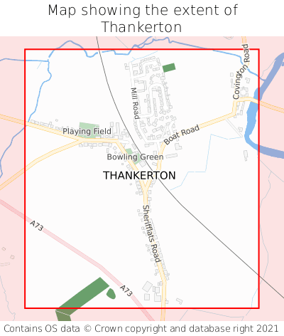 Map showing extent of Thankerton as bounding box