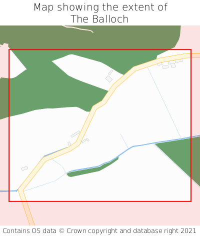 Map showing extent of The Balloch as bounding box