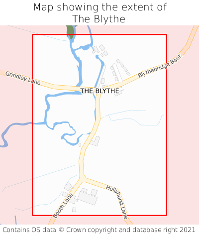 Map showing extent of The Blythe as bounding box