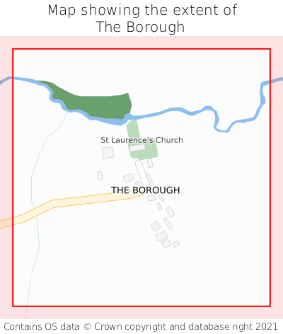 Map showing extent of The Borough as bounding box