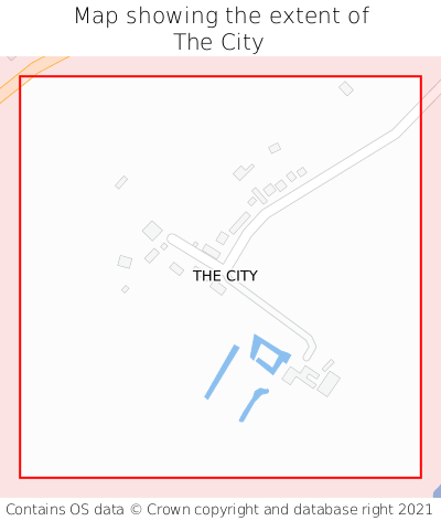 Map showing extent of The City as bounding box