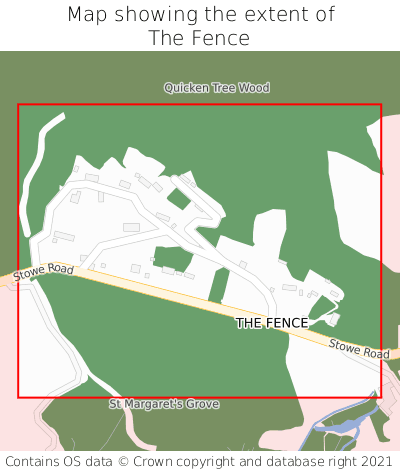 Map showing extent of The Fence as bounding box