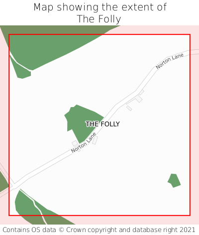 Map showing extent of The Folly as bounding box