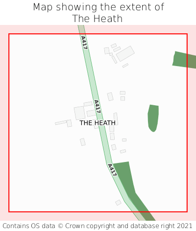Map showing extent of The Heath as bounding box