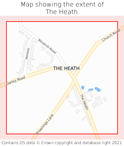 Map showing extent of The Heath as bounding box