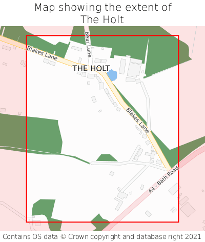 Map showing extent of The Holt as bounding box