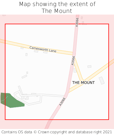 Map showing extent of The Mount as bounding box