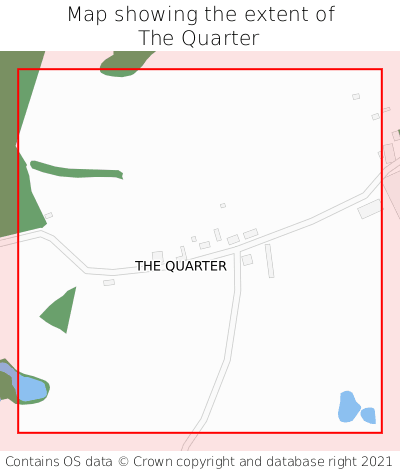 Map showing extent of The Quarter as bounding box