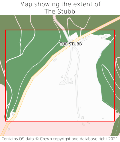 Map showing extent of The Stubb as bounding box