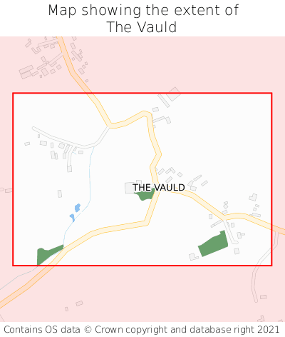 Map showing extent of The Vauld as bounding box