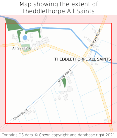 Map showing extent of Theddlethorpe All Saints as bounding box