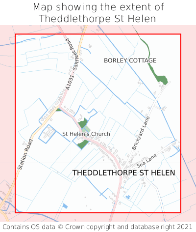 Map showing extent of Theddlethorpe St Helen as bounding box