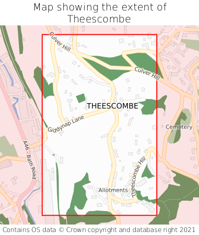 Map showing extent of Theescombe as bounding box