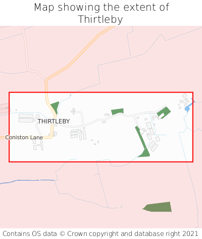 Map showing extent of Thirtleby as bounding box