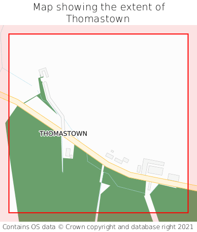 Map showing extent of Thomastown as bounding box