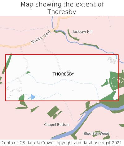 Map showing extent of Thoresby as bounding box