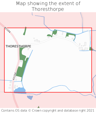 Map showing extent of Thoresthorpe as bounding box