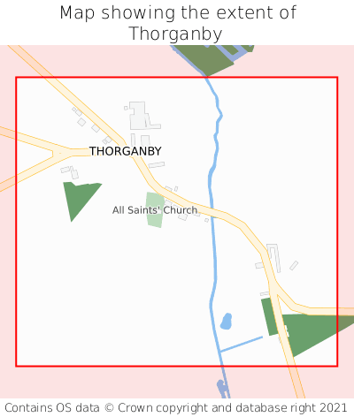 Map showing extent of Thorganby as bounding box