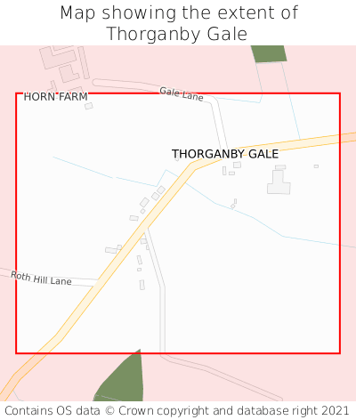 Map showing extent of Thorganby Gale as bounding box