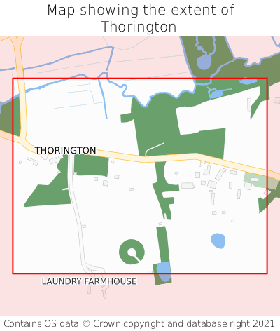Map showing extent of Thorington as bounding box