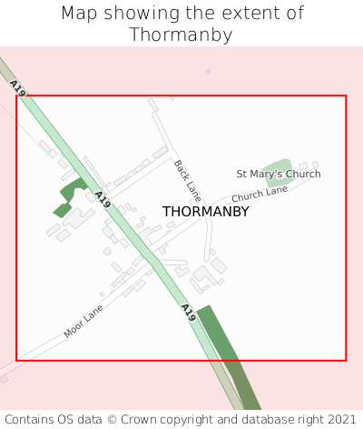 Map showing extent of Thormanby as bounding box