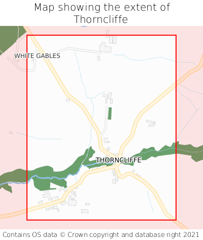Map showing extent of Thorncliffe as bounding box