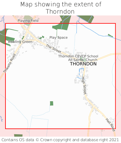 Map showing extent of Thorndon as bounding box