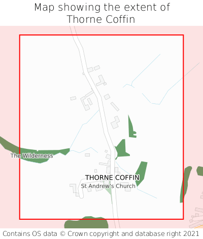Map showing extent of Thorne Coffin as bounding box