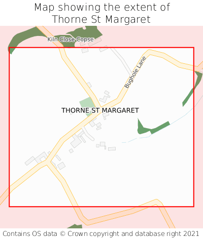 Map showing extent of Thorne St Margaret as bounding box