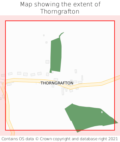 Map showing extent of Thorngrafton as bounding box