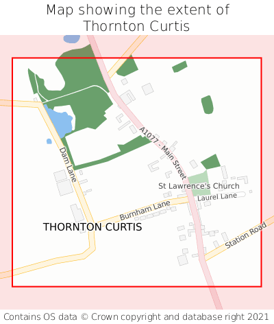 Map showing extent of Thornton Curtis as bounding box