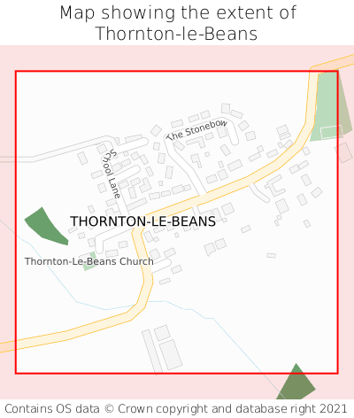 Map showing extent of Thornton-le-Beans as bounding box