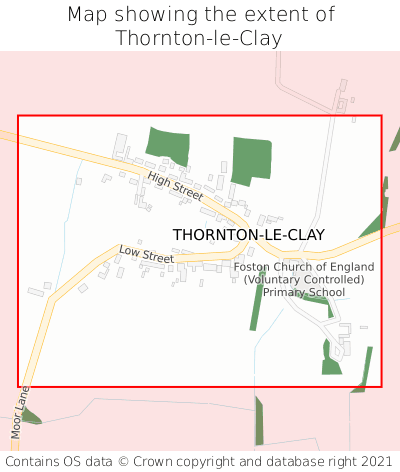 Map showing extent of Thornton-le-Clay as bounding box