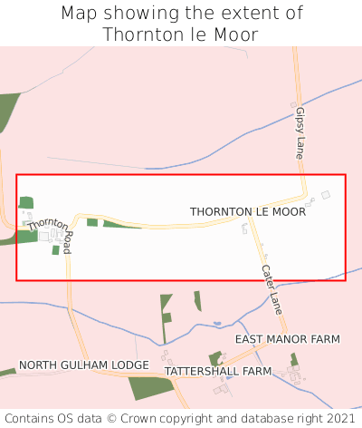 Map showing extent of Thornton le Moor as bounding box