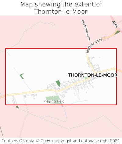 Map showing extent of Thornton-le-Moor as bounding box