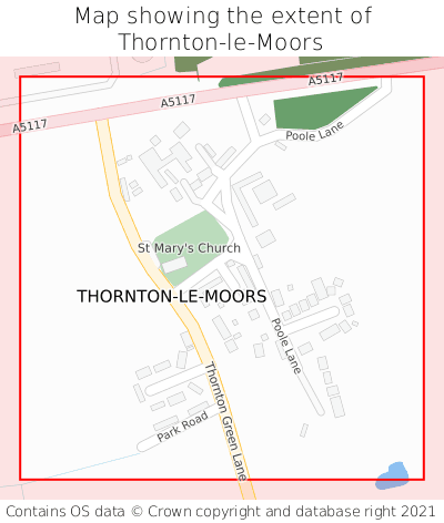 Map showing extent of Thornton-le-Moors as bounding box