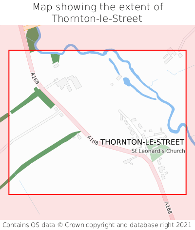 Map showing extent of Thornton-le-Street as bounding box
