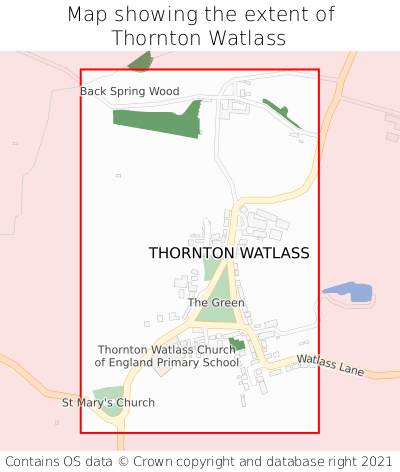 Map showing extent of Thornton Watlass as bounding box