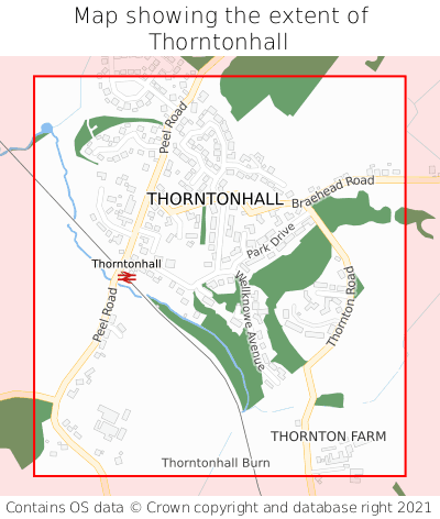 Map showing extent of Thorntonhall as bounding box