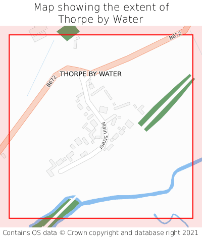 Map showing extent of Thorpe by Water as bounding box