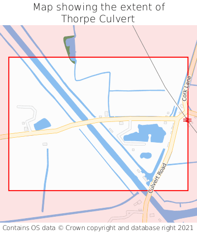 Map showing extent of Thorpe Culvert as bounding box
