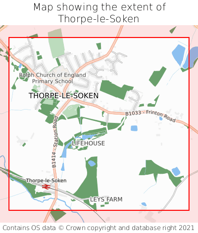 Map showing extent of Thorpe-le-Soken as bounding box