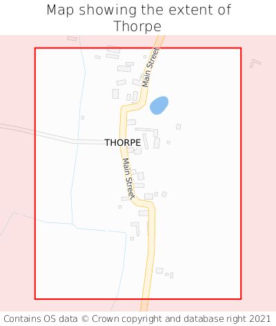 Map showing extent of Thorpe as bounding box