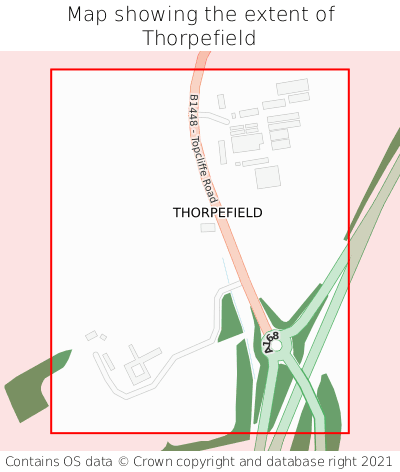 Map showing extent of Thorpefield as bounding box