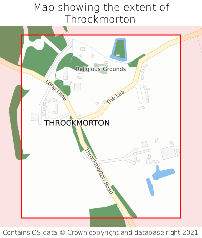 Map showing extent of Throckmorton as bounding box